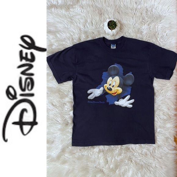 EUC Disney Mickey Mouse graphic crewneck s/s navy t-shirt, XL - Picture 2 of 16